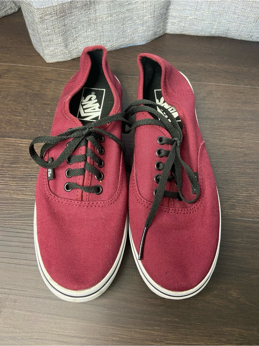 Maroon Low Top Vans